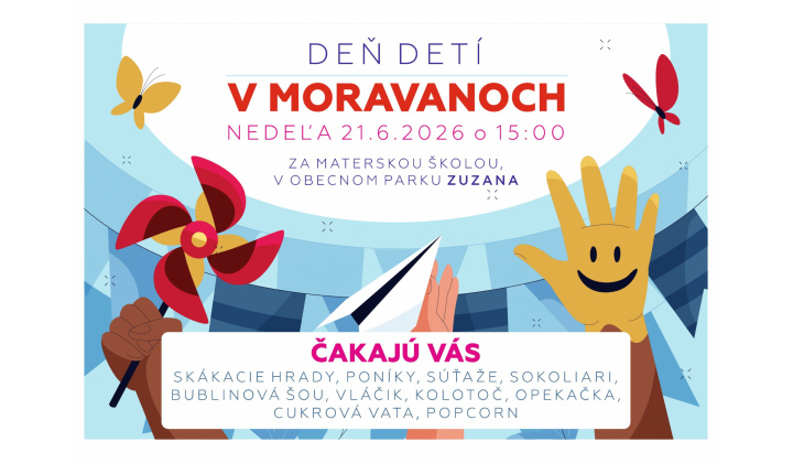 Deň detí v nedeľu 21.6.2026 o 15:00  hod.