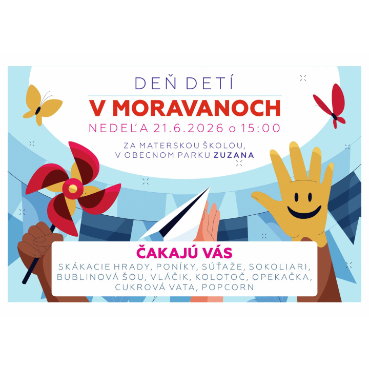 Deň detí v nedeľu 21.6.2026 o 15:00  hod.