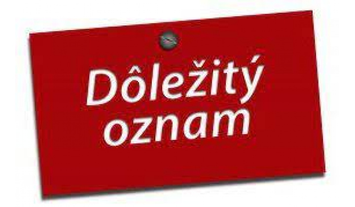 Dôležitý oznam