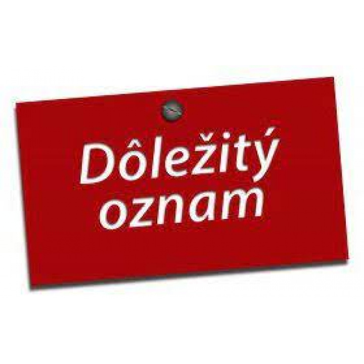 Dôležitý oznam