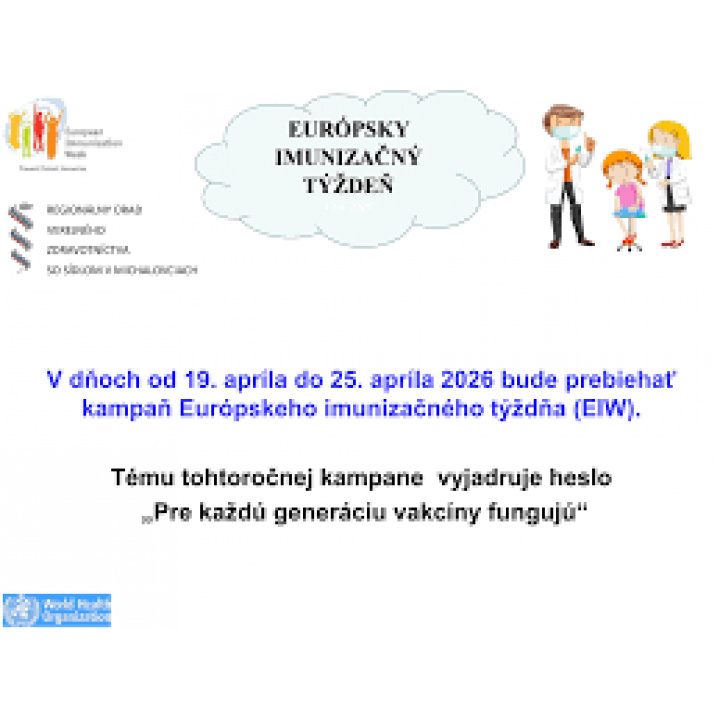 Európsky imunizačný týždeň (EIW) od d 19. apríla do 25. apríla 2026