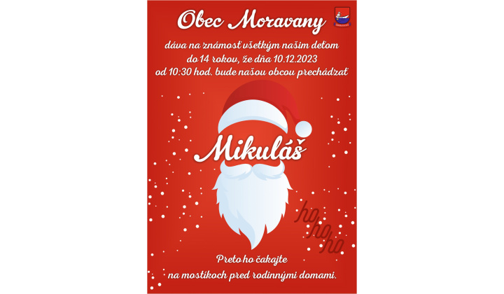 Mikuláš dňa 10.12.2023 od 10:30 hod.