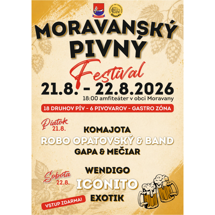 Moravanský pivný festival 21.-22.8.2026