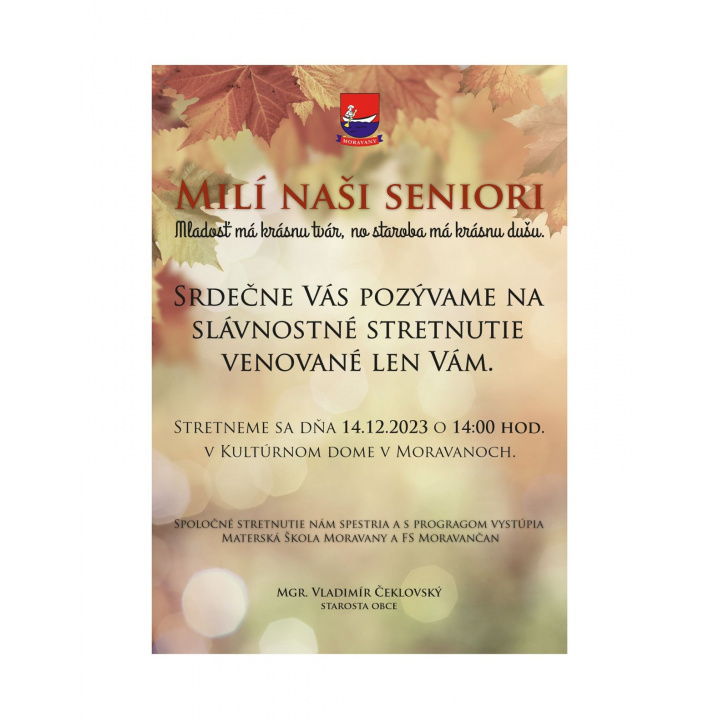 Stretnutie pre seniorov dňa 14.12.2025