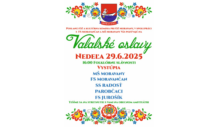 Valalské oslavy dňa 29.06.2025
