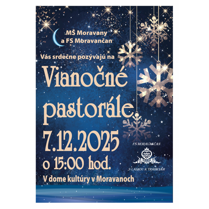 Vianočné pastorále dňa 07.12.2025 o 15:00 hod.