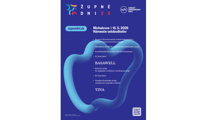Župné dni 2026 v piatok 15. mája od 14.00 hodiny na Námestí osloboditeľov v Michalovciach